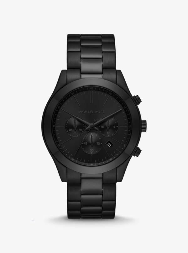 Panske Cierne Hodinky Michael Kors Oversized Slim Runway Black-Tone Čierne - Hodinky Michael Kors Outlet | EZKWJ-0964